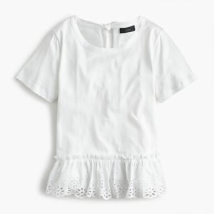 J.Crew Eyelet Hem T-Shirt